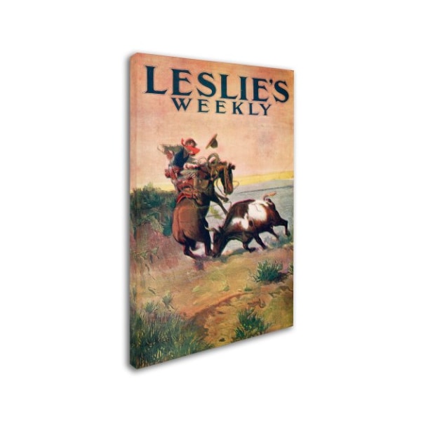 Vintage Apple Collection 'Leslies Weekly' Canvas Art,22x32